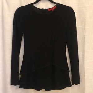 NARCISO RODRIGUEZ WOMENS RUFFLED TRIM TOP XS